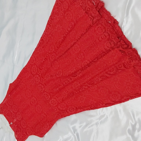 Lace dress, medium, by Thalia Sodi, red, Dressy, Formal Holiday Party Dress - Picture 1 of 9